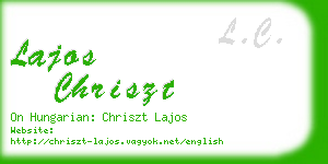 lajos chriszt business card